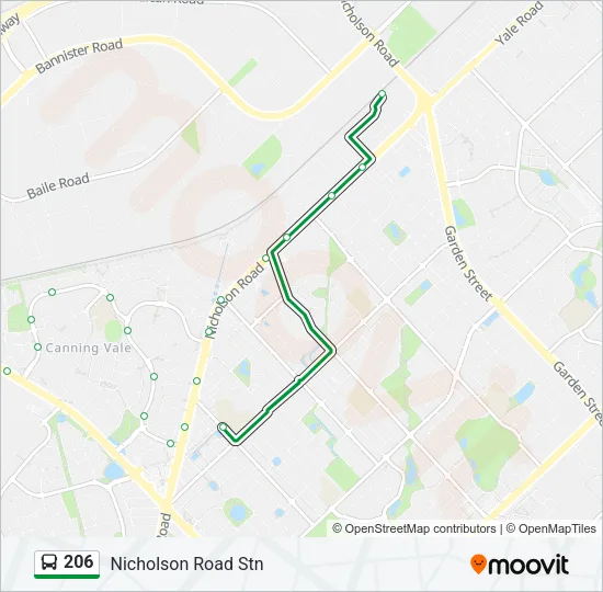 206 Bus Line Map