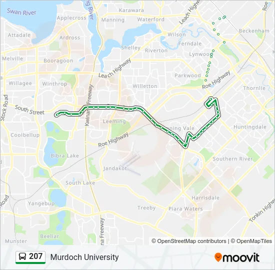207 Bus Line Map