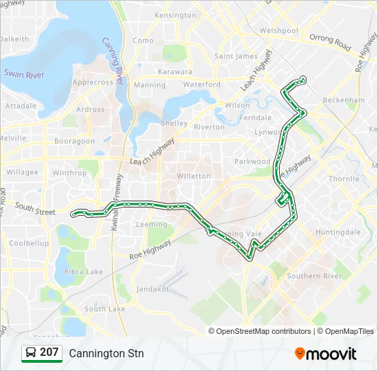 207 Bus Line Map