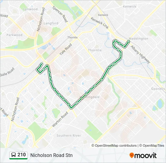 210 Bus Line Map