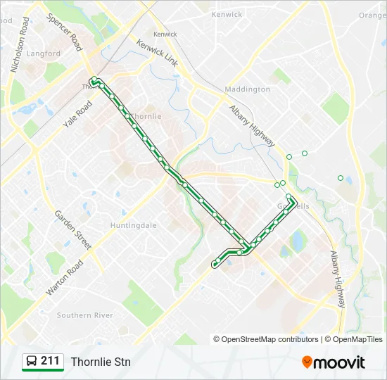 211 Bus Line Map