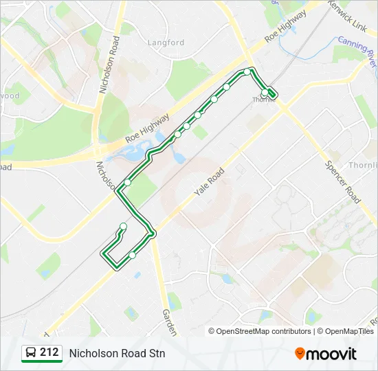 212 Bus Line Map