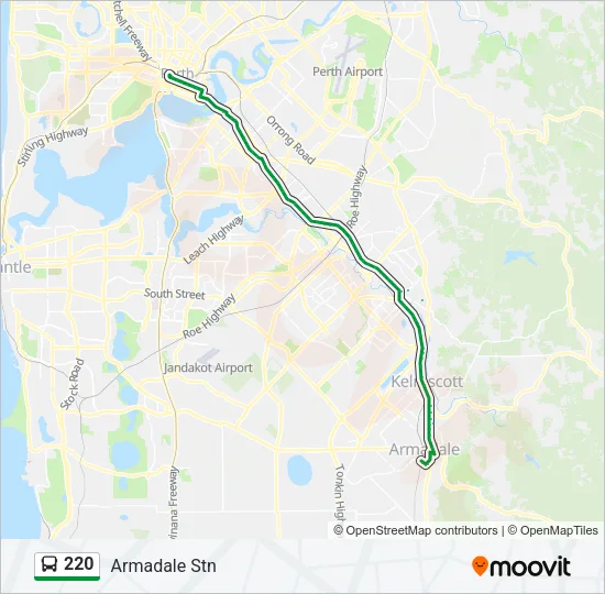 220 Bus Line Map
