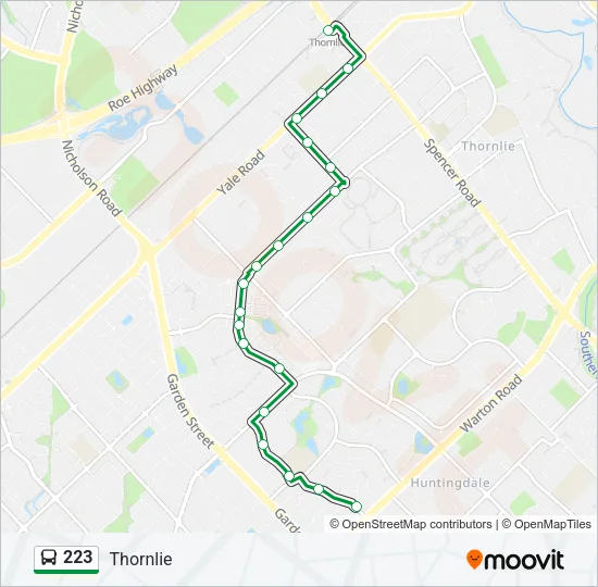 223 Bus Line Map