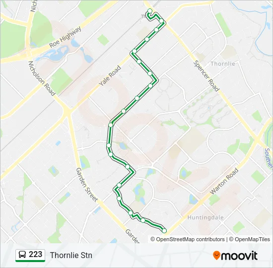 223 Bus Line Map