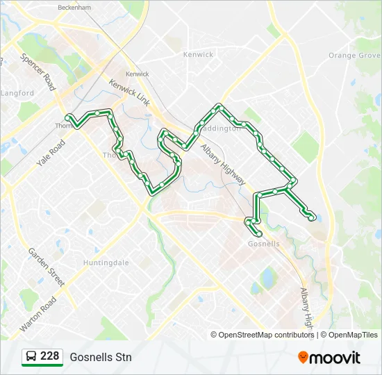 Mapa de 228 de autobús