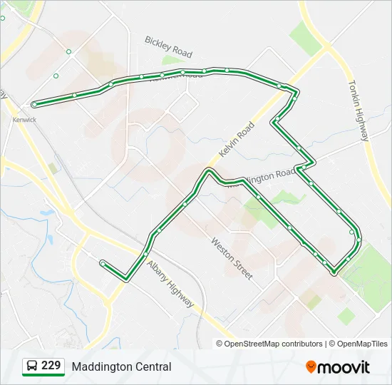 229 Bus Line Map