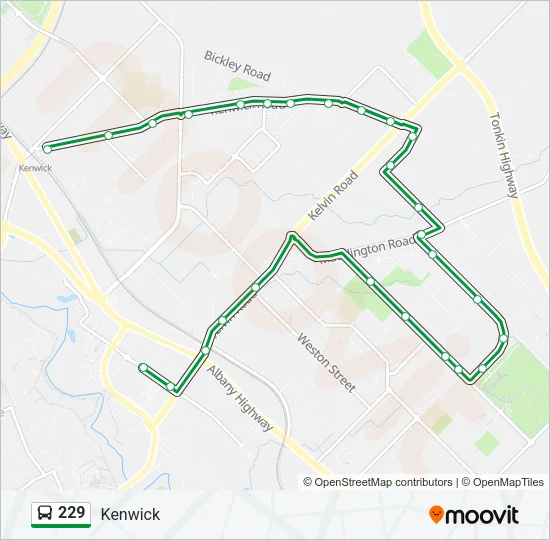 229 Bus Line Map