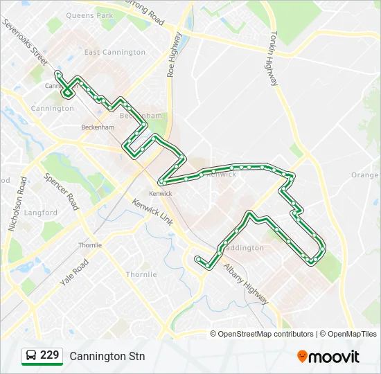 229 Bus Line Map