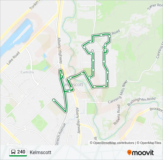 240 Bus Line Map