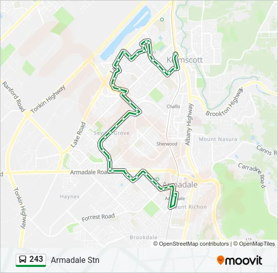 243 Bus Line Map