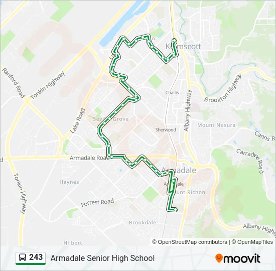 243 Bus Line Map