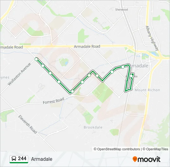 244 Bus Line Map