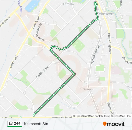 244 Bus Line Map