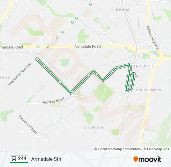 244 Bus Line Map
