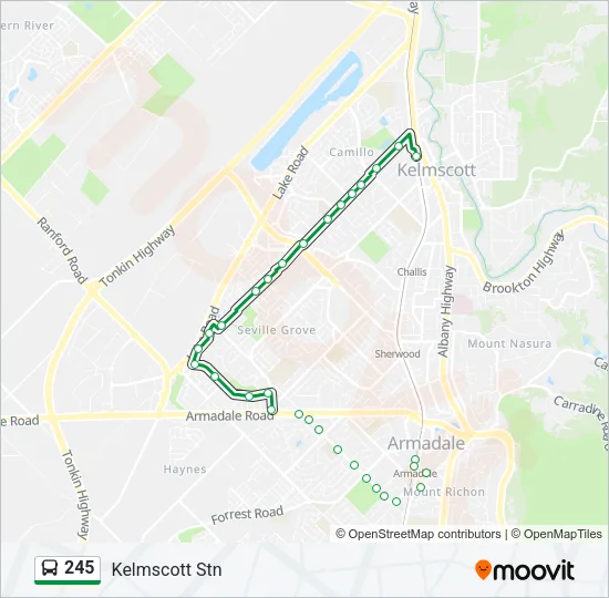245 Bus Line Map