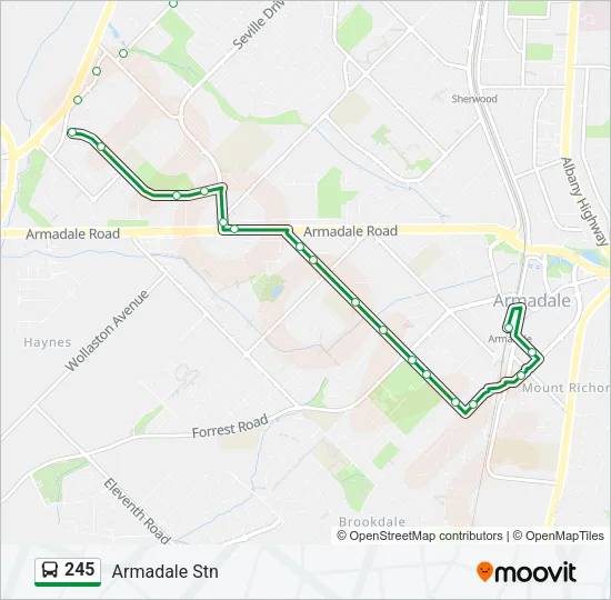 245 Bus Line Map