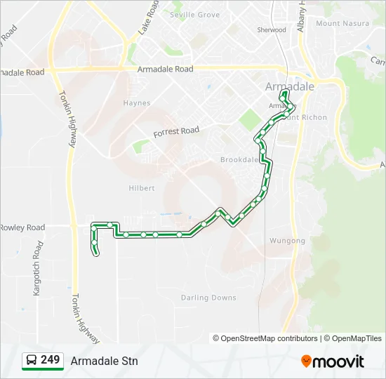 249 Bus Line Map