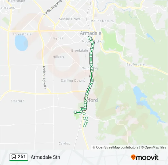251 Bus Line Map