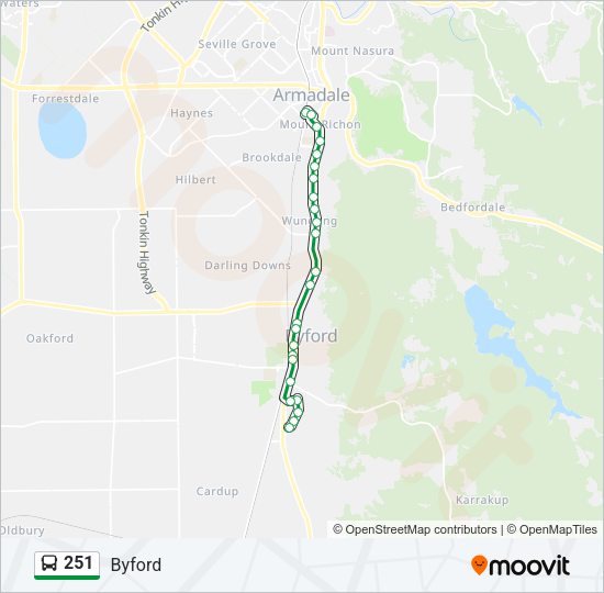 251 Bus Line Map