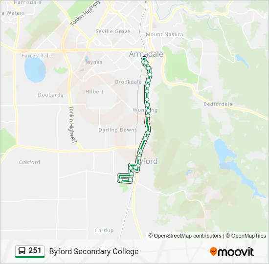 251 Route: Schedules, Stops & Maps - Byford Secondary College (Updated)