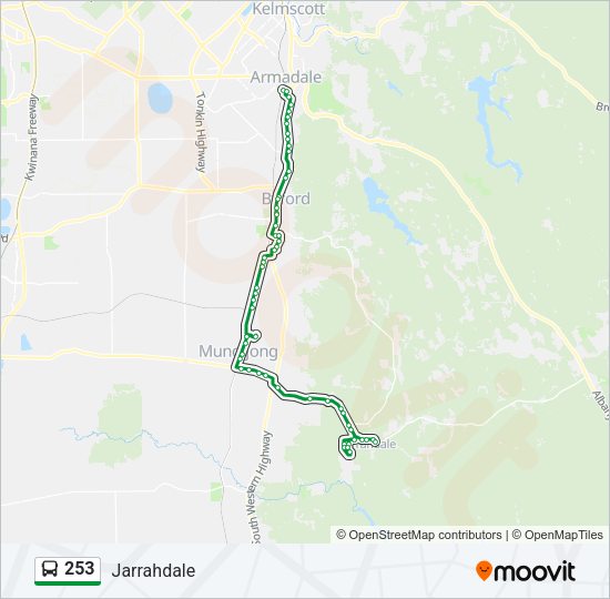 253 Bus Line Map