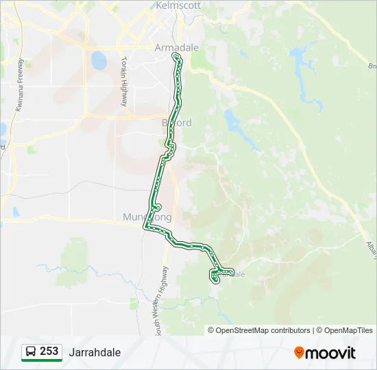 253 Bus Line Map