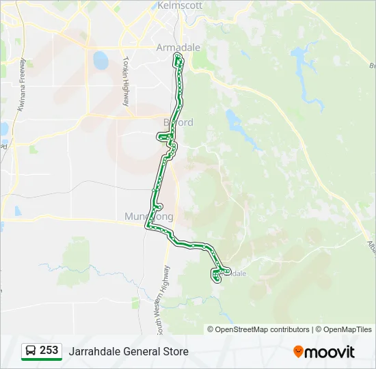 253 Bus Line Map