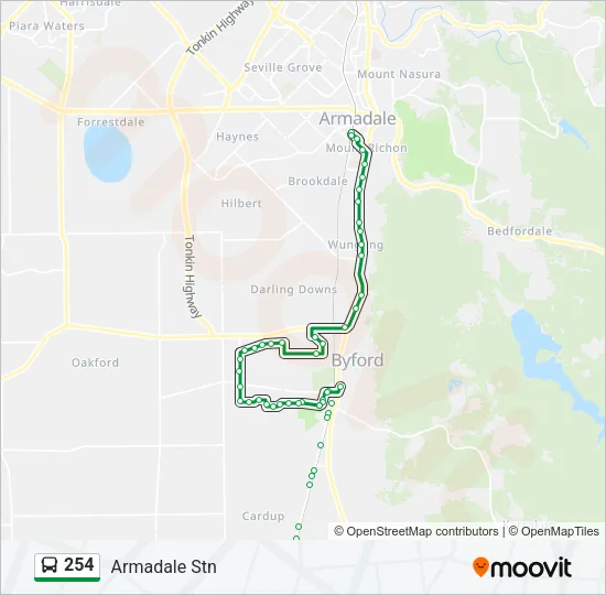 254 Bus Line Map
