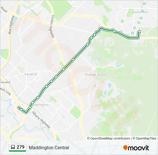 279 Bus Line Map