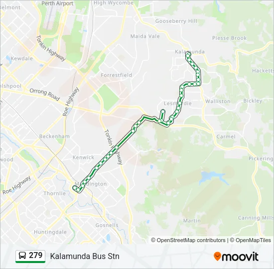 279 Bus Line Map