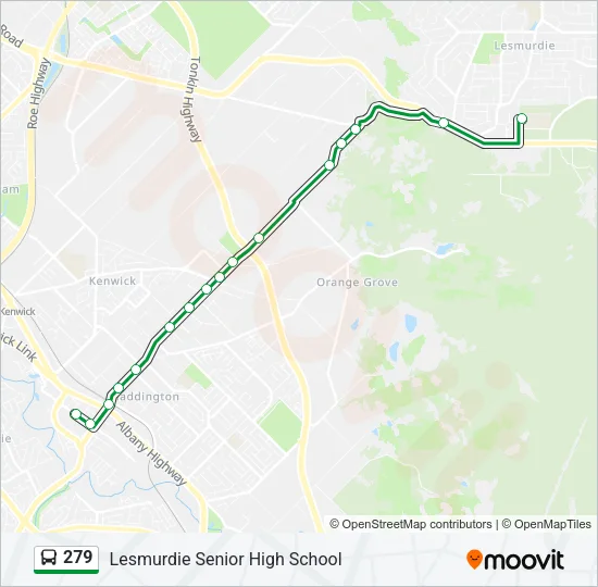 279 Bus Line Map