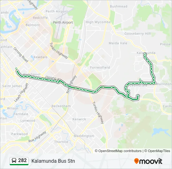 282 Bus Line Map