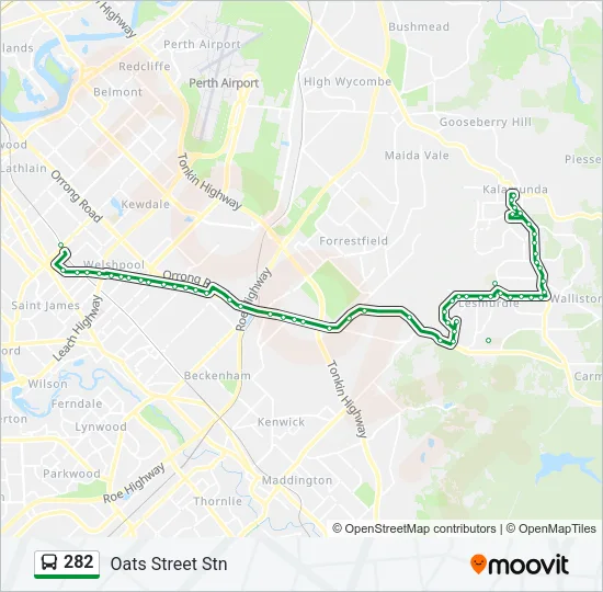 282 Bus Line Map