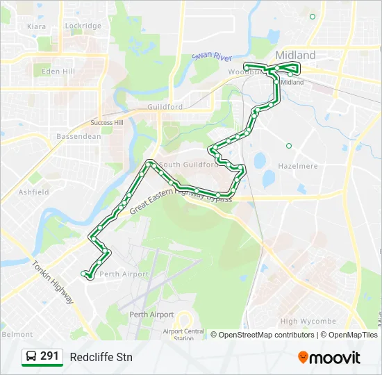 291 Bus Line Map