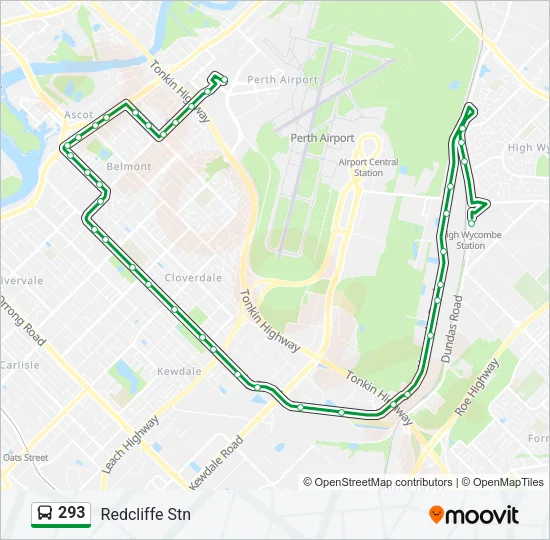 293 Bus Line Map