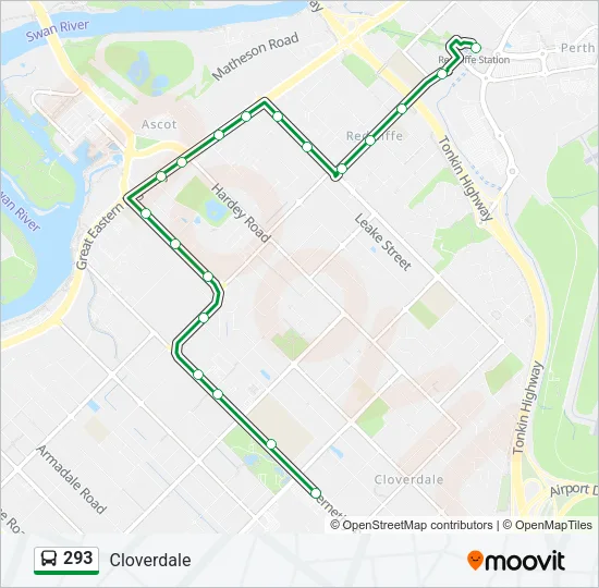 293 Bus Line Map