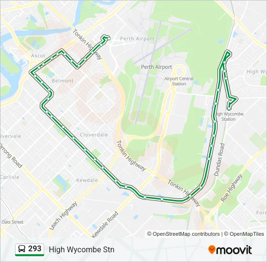 293 Bus Line Map