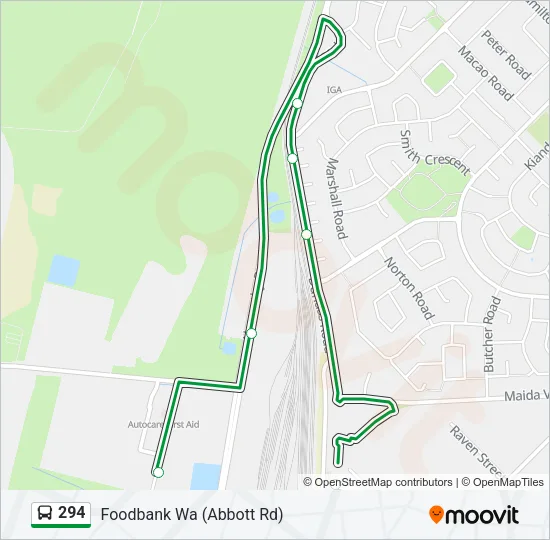 294 Bus Line Map