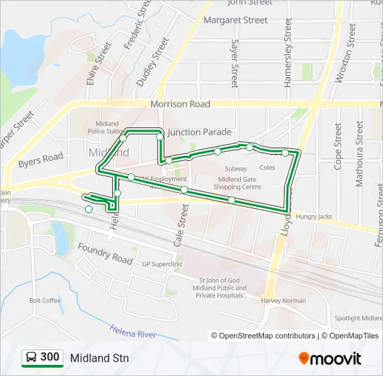 300 Bus Line Map