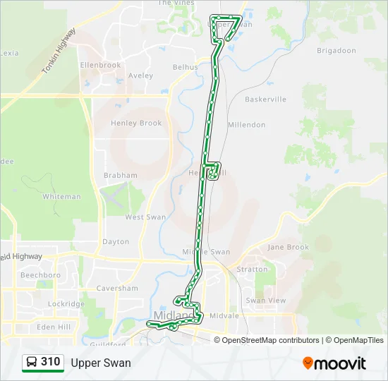 310 Bus Line Map
