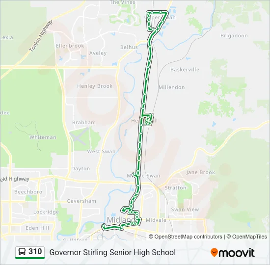 310 Bus Line Map