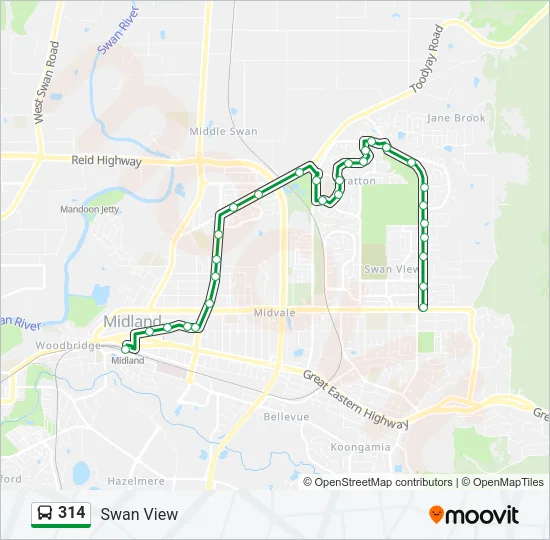 314 Bus Line Map