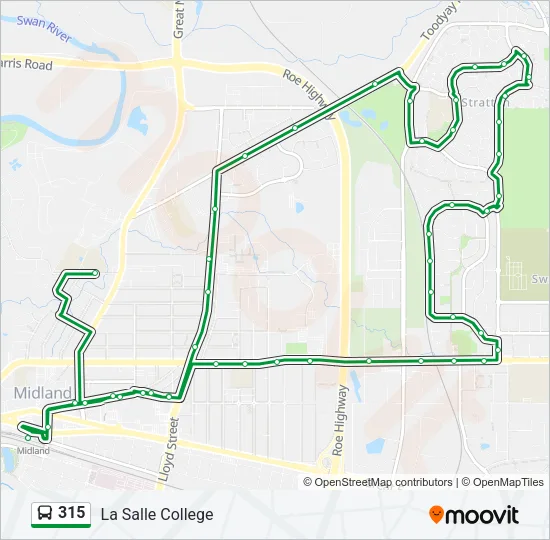 315 Bus Line Map