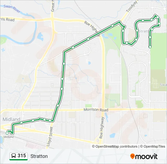 315 Bus Line Map
