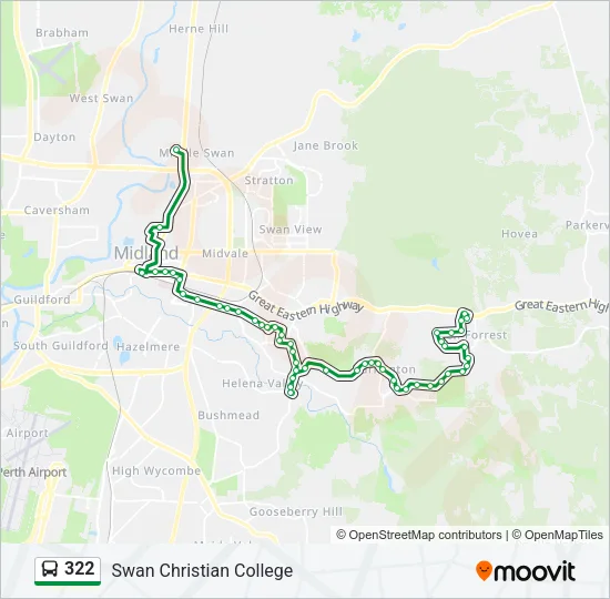 322 Bus Line Map