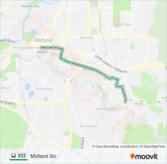 322 Bus Line Map