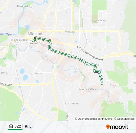 322 Bus Line Map