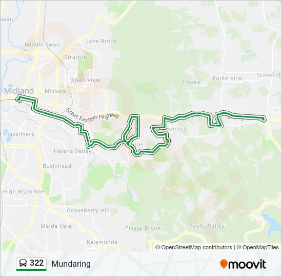 322 Bus Line Map