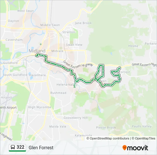 322 Bus Line Map